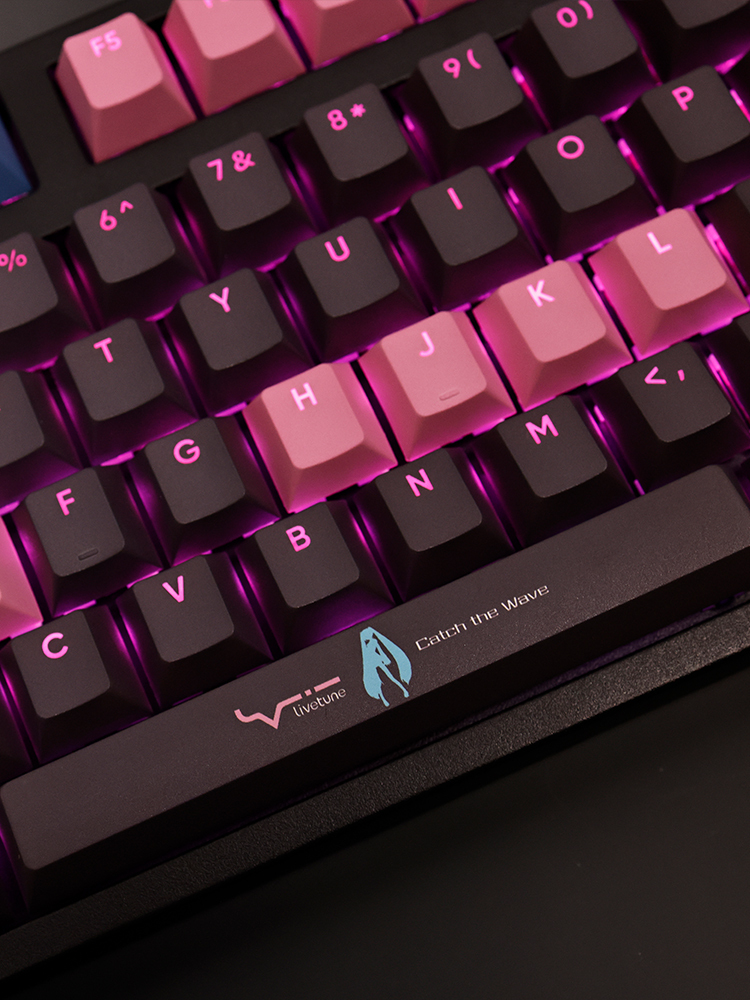 初音未來miku公主殿下透光RGB108鍵標準配列衛星軸鍵帽-CASEZONE