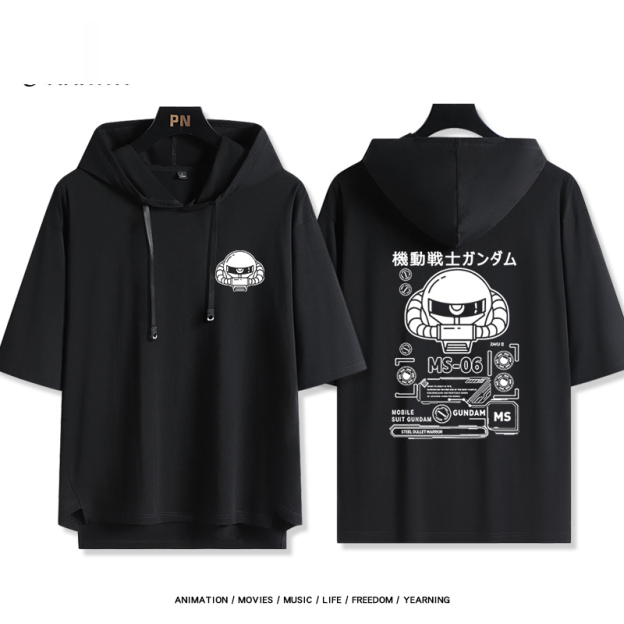 機動戰士高達 連帽短袖T恤-CASEZONE
