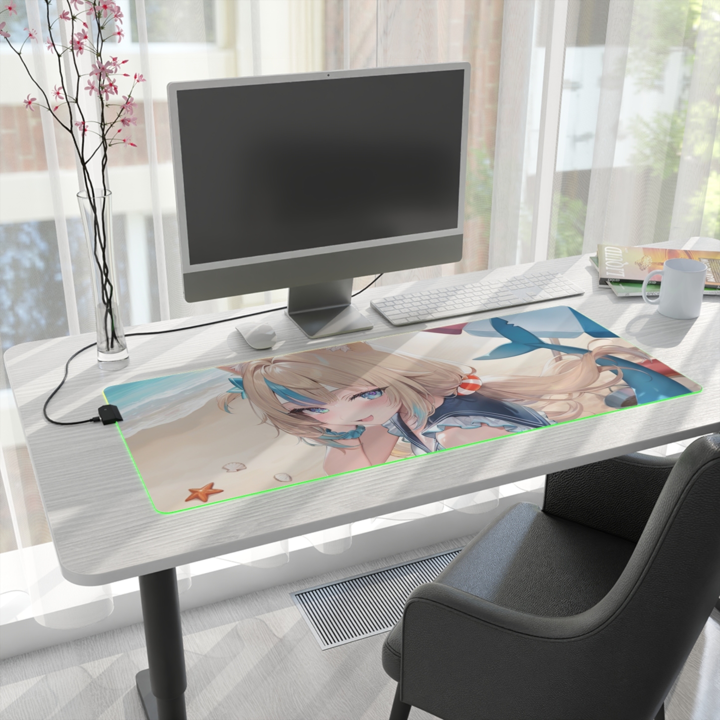 SamekoSaba 主題桌墊 LED遊戲滑鼠墊-CASEZONE