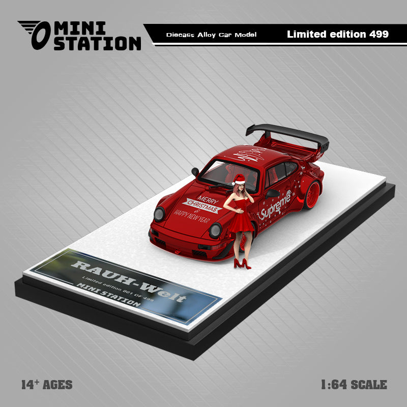 M S1:64 T1/964/992金屬紅SUP 2024聖誕版合金車模-CASEZONE
