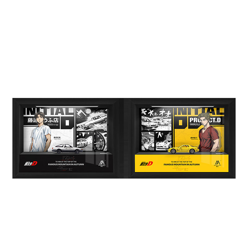 ModelArt 1:64 頭文字D系列燈光版相框立體畫 禮品擺件-CASEZONE