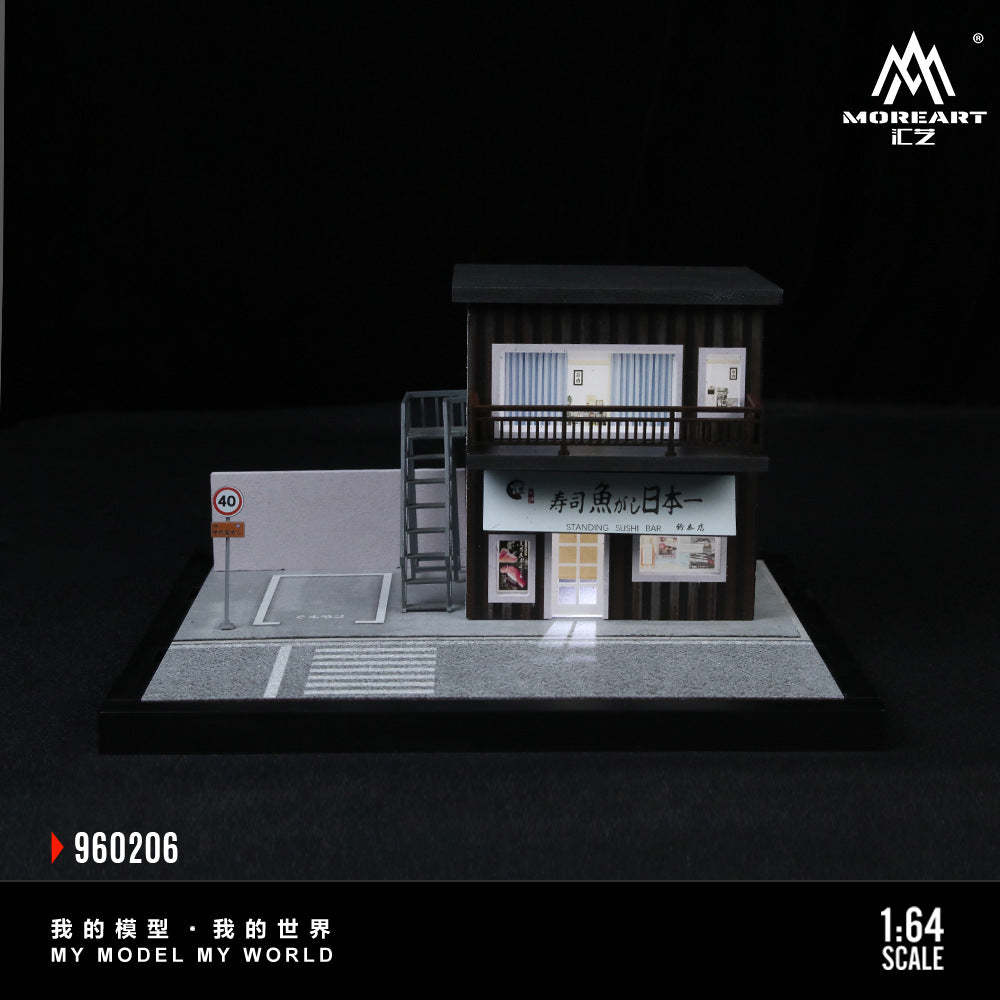 匯藝MoreArt1:64 街邊場景燈光拼裝系列06款仿真模型-CASEZONE