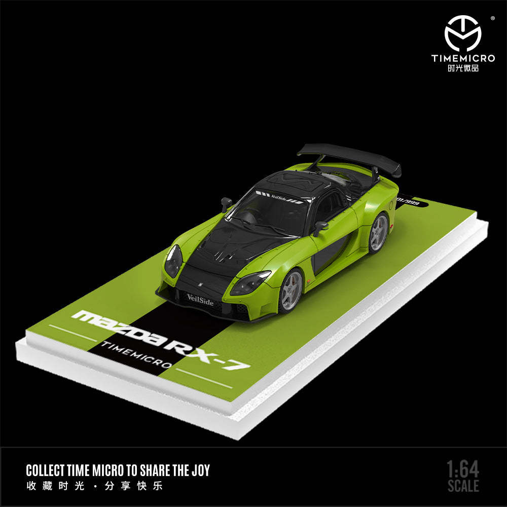 TM 1:64 馬自達RX-7 Veilside 黑銀 黑綠 黑藍仿真合金車模型-CASEZONE