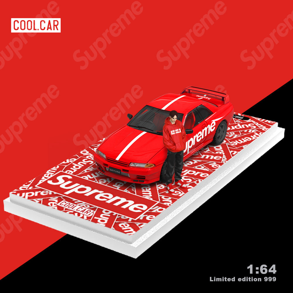 CoolCar 1:64 尼桑400Z GTR32斯堪尼亞貨櫃車 Supreme合金車模型-CASEZONE