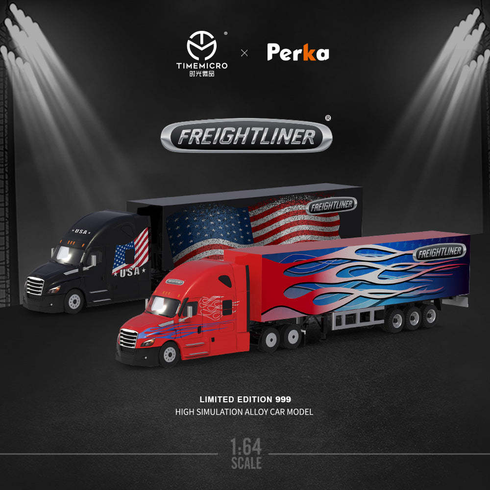時光TimeMicro & Perka 聯名款 1:64 福萊納貨櫃車 合金車模型-CASEZONE