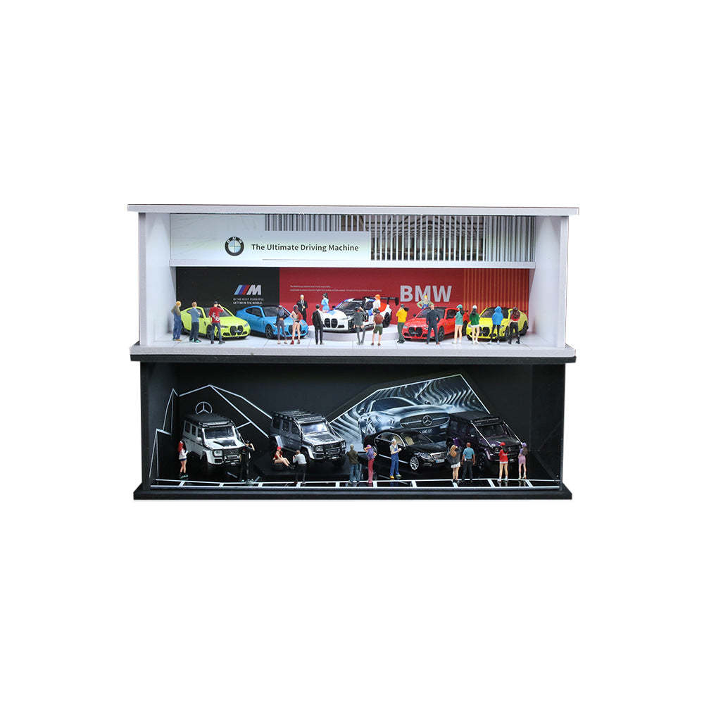 MoreArt 1:64 展廳系列燈光版簡易拼裝場景-CASEZONE