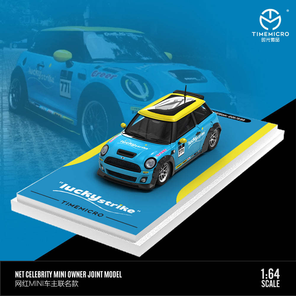 時光TM 1:64 寶馬MINI COOPER 網紅款塗裝仿真合金汽車模型