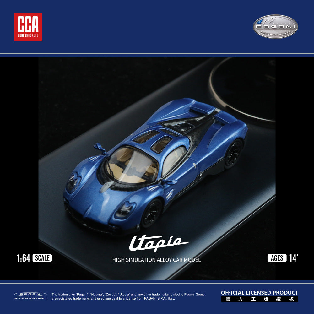 CCA 1:64 正版授權 帕加尼烏托邦仿真合金汽車模型-CASEZONE