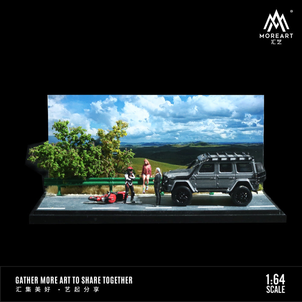 MoreArt1:64 山區公路場景模型 禮品擺件收藏-CASEZONE