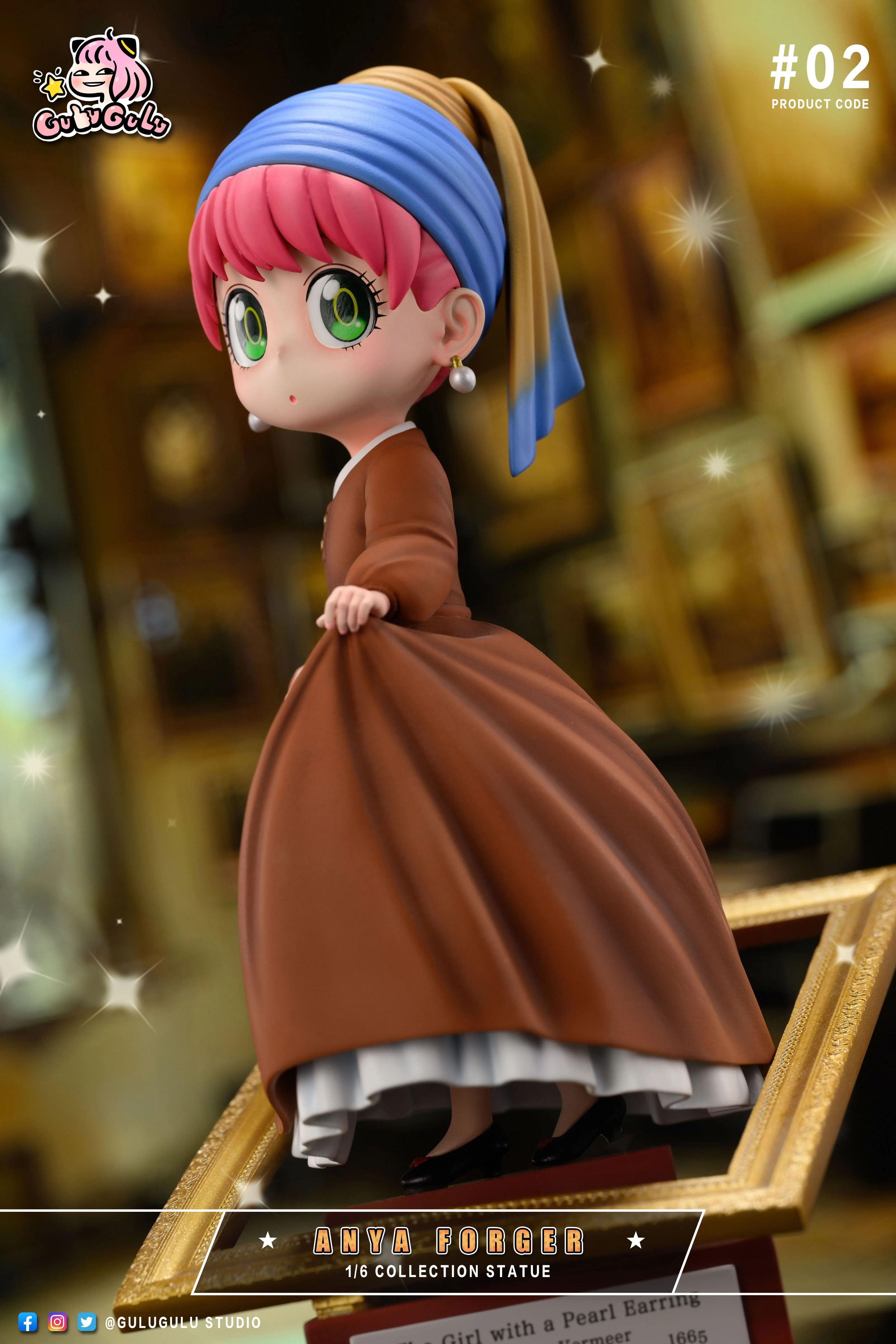 GULUGULU工作室 藝術系列-珍珠耳環少女安妮亞·佛傑 間諜家家酒
