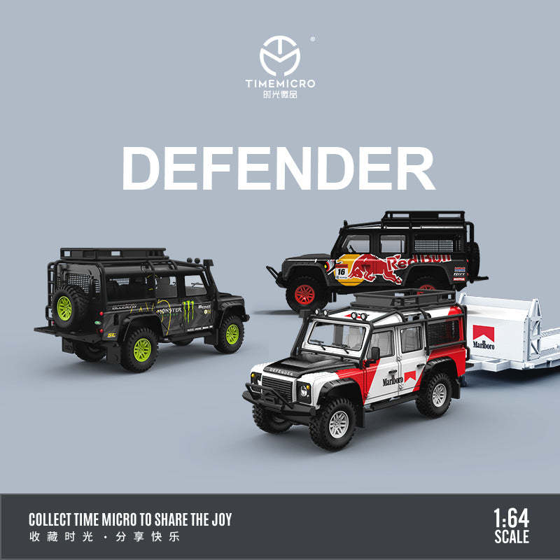 時光1:64 路虎衛士 紅牛 魔爪 萬寶路塗裝仿真合金汽車模型-CASEZONE