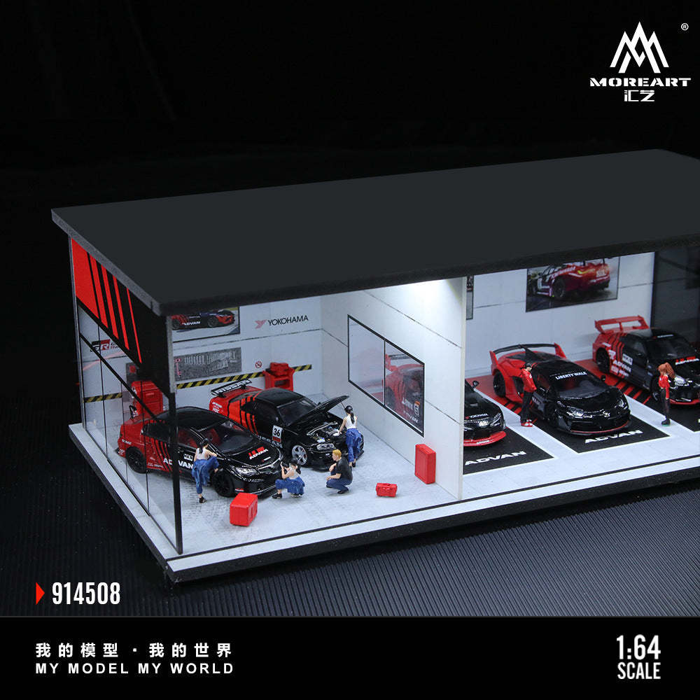 MoreArt 1:64 ADVAN SPOON展廳系列拼裝場景-CASEZONE