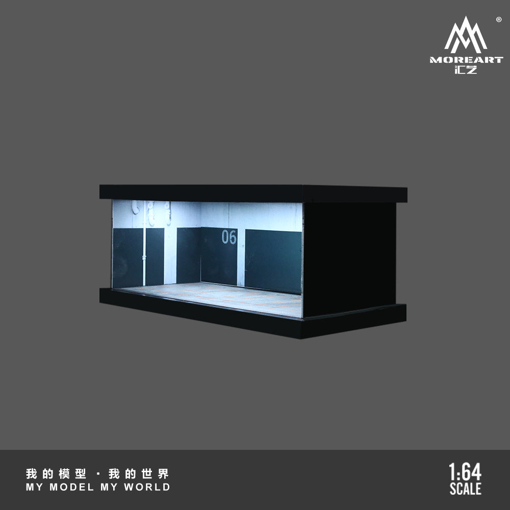 MoreArt 1:64 主題停車四車位燈光版拼裝場景-CASEZONE