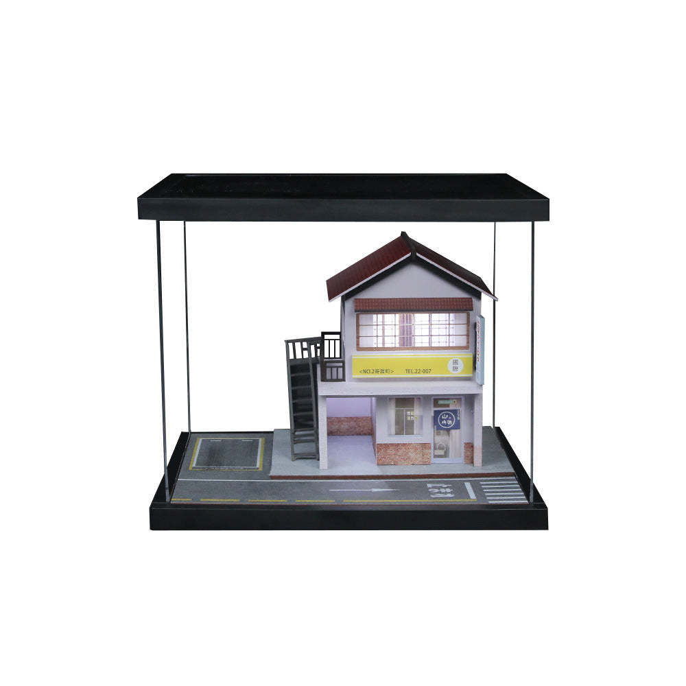 匯藝MoreArt1:64 街邊場景燈光拼裝系列07款仿真模型-CASEZONE