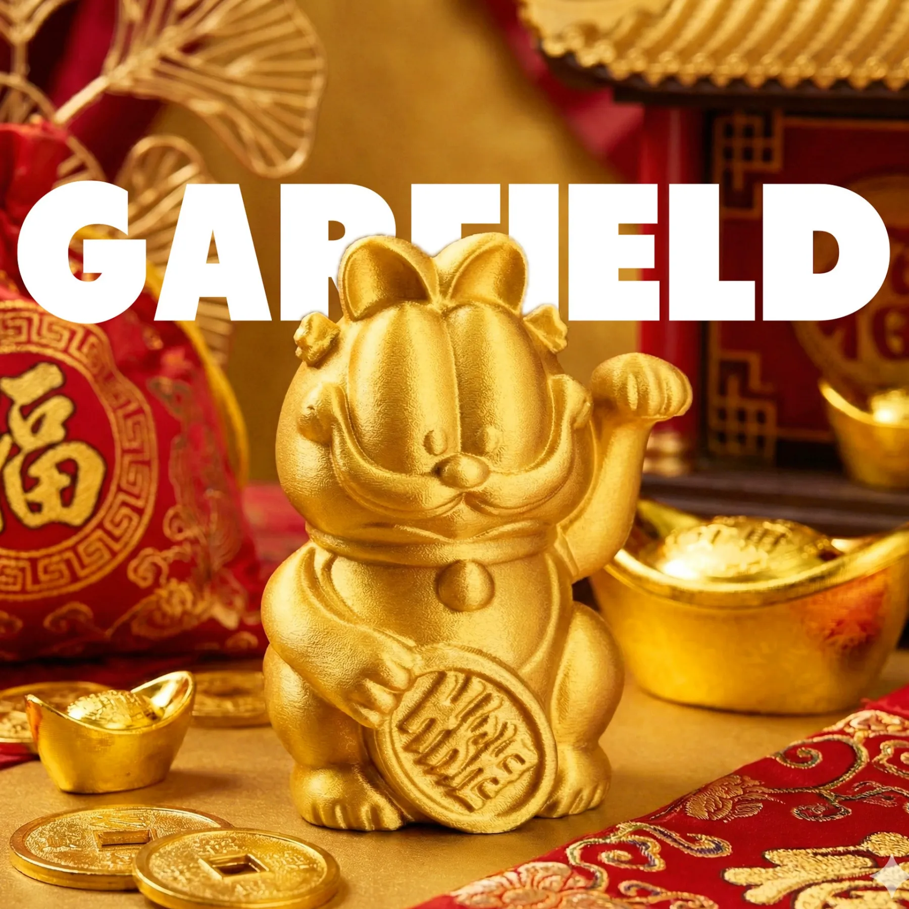 潮玩招財系列擺件 新年創意裝飾品3D打印禮物