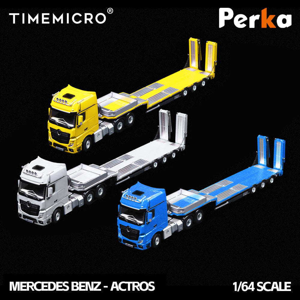 TimeMicro & Perka 聯名款 1:64 拖板運輸車 仿真合金汽車模型-CASEZONE