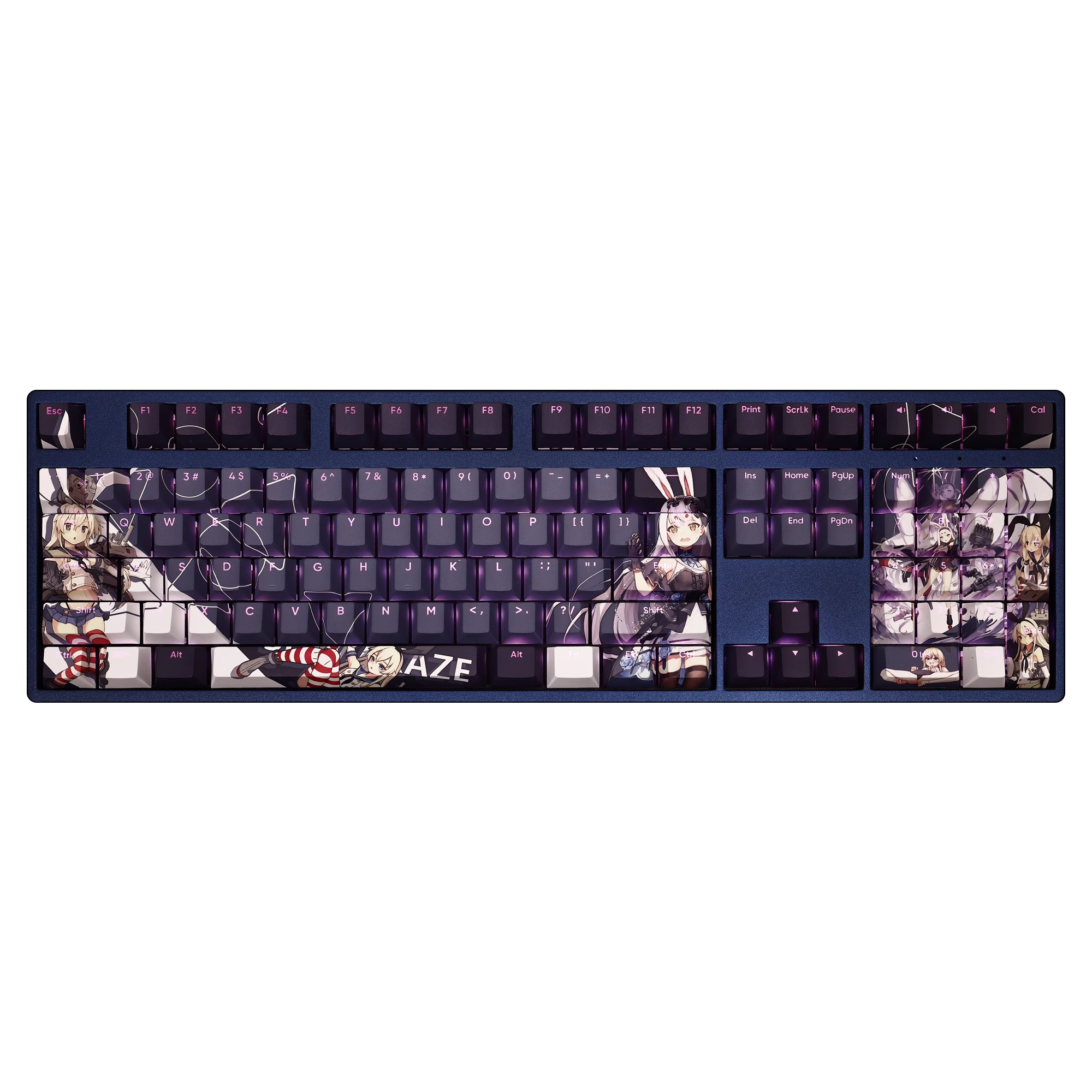 艦隊Collection島風透光RGB108鍵標準配列衛星軸鍵帽-CASEZONE