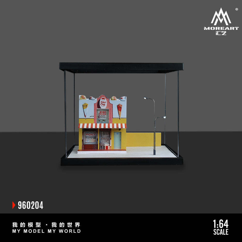 匯藝MoreArt1:64 街邊場景燈光拼裝系列04款仿真模型-CASEZONE