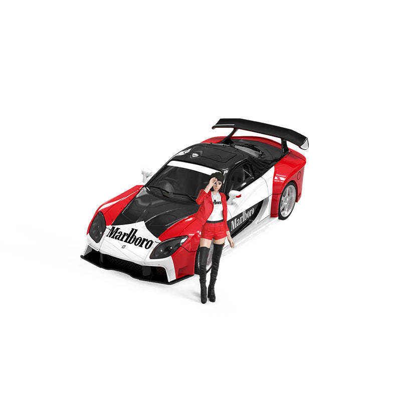 時光TimeMicro1:64 馬自達RX-7 Veilside 萬寶路仿真合金汽車模型-CASEZONE