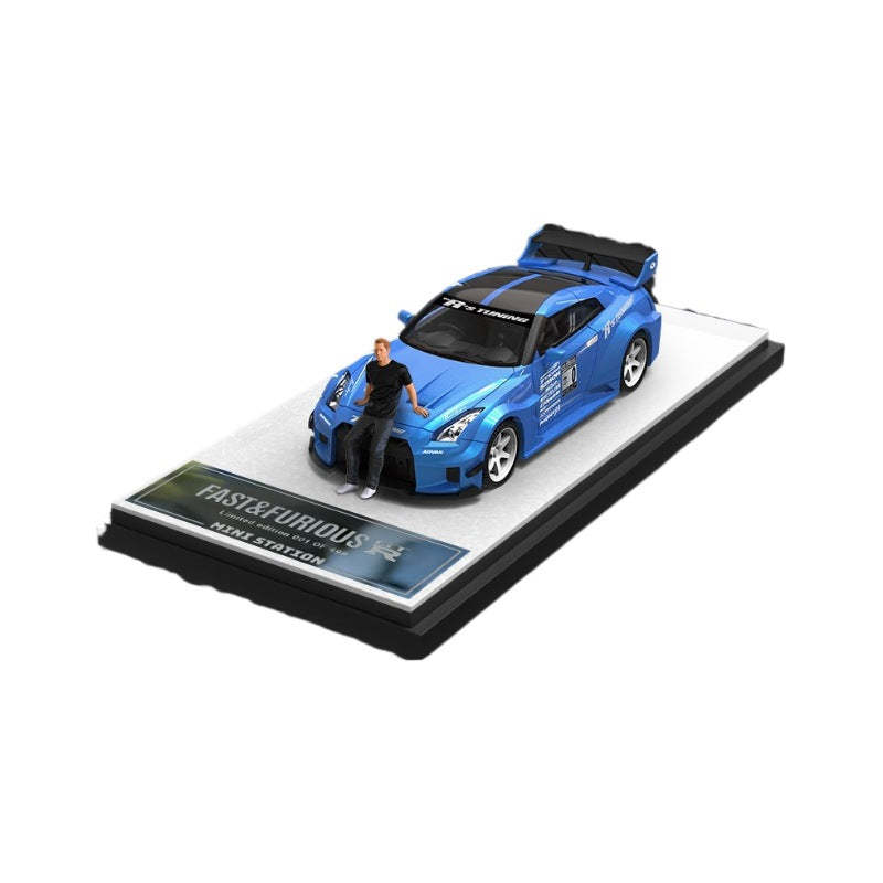MiniStation1:64 尼桑GTR R35 3.0速度與激情 仿真合金汽車模型