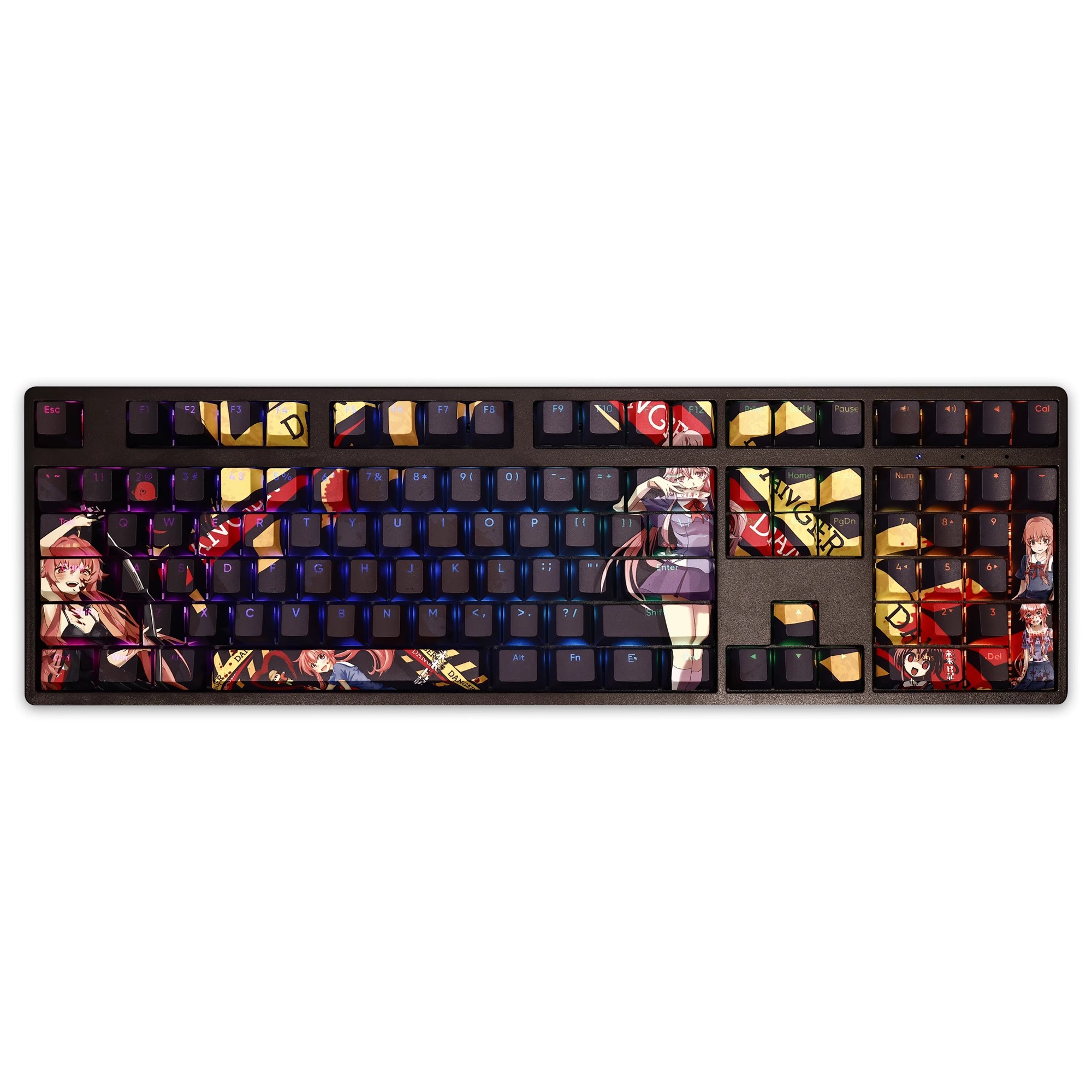 我妻由乃透光RGB108鍵標準配列衛星軸鍵帽-CASEZONE