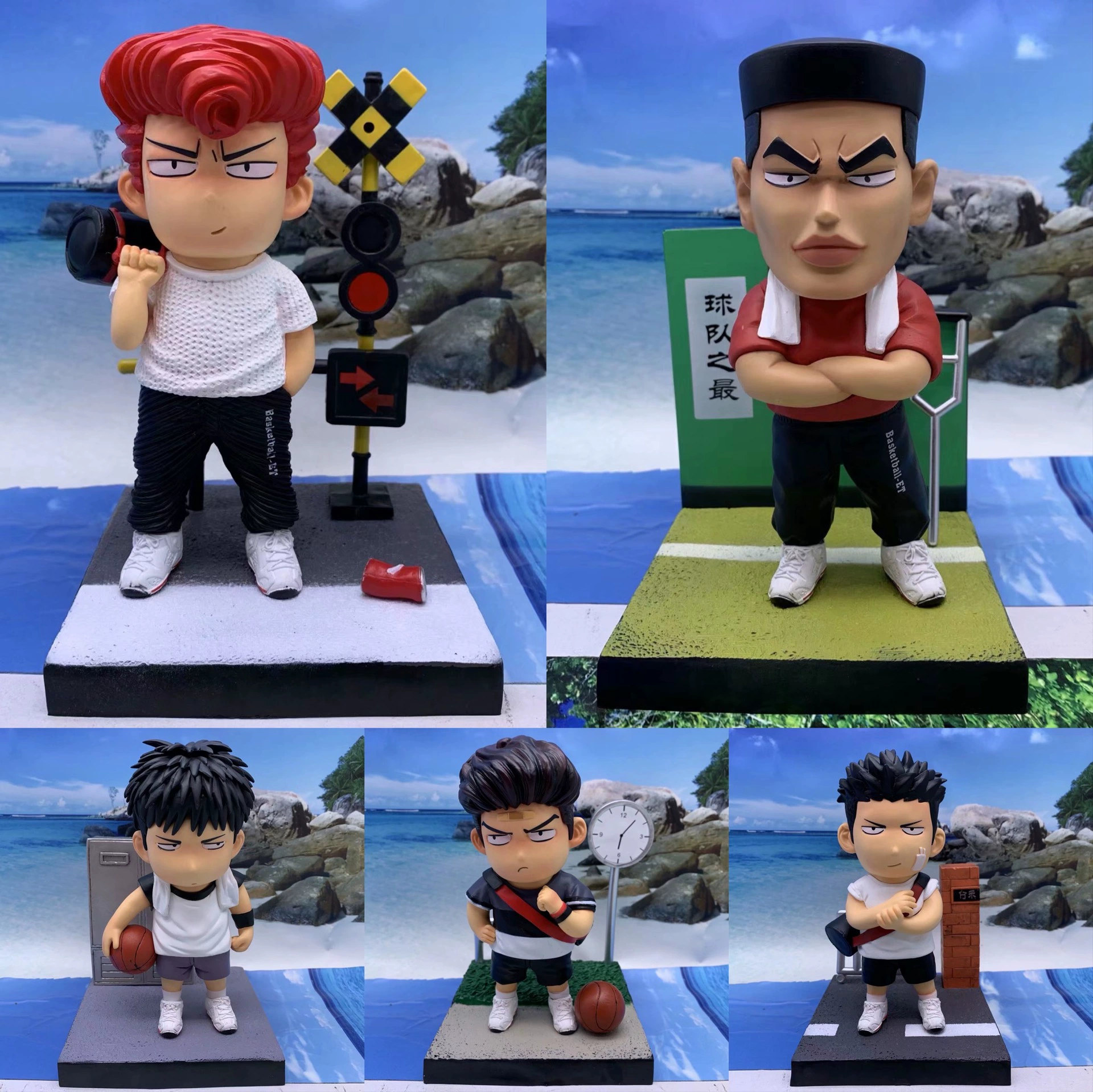 灌籃高手 GK 湘北五虎 幕後 大頭櫻木花道 流川楓三井壽 Q版雕像