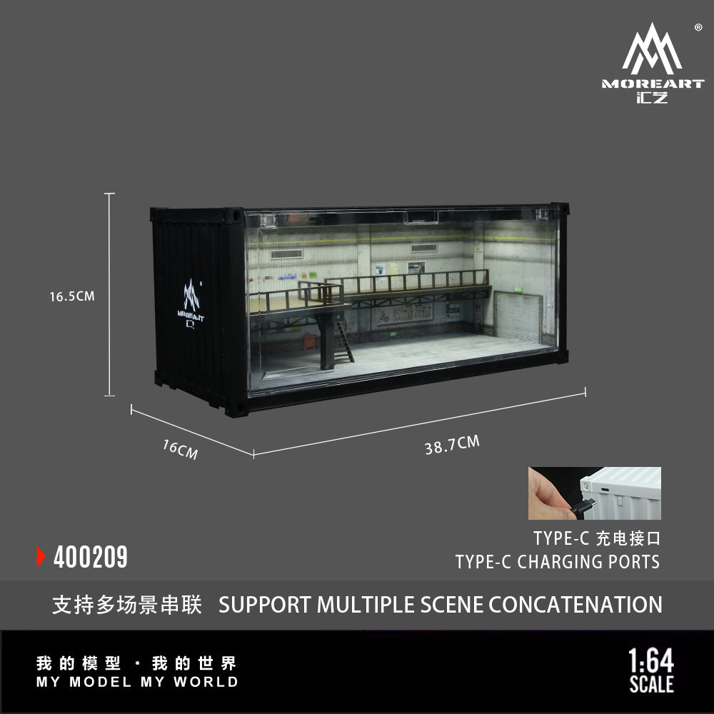 匯藝MoreArt 集裝箱維修店場景仿真模型 收藏禮品擺件-CASEZONE