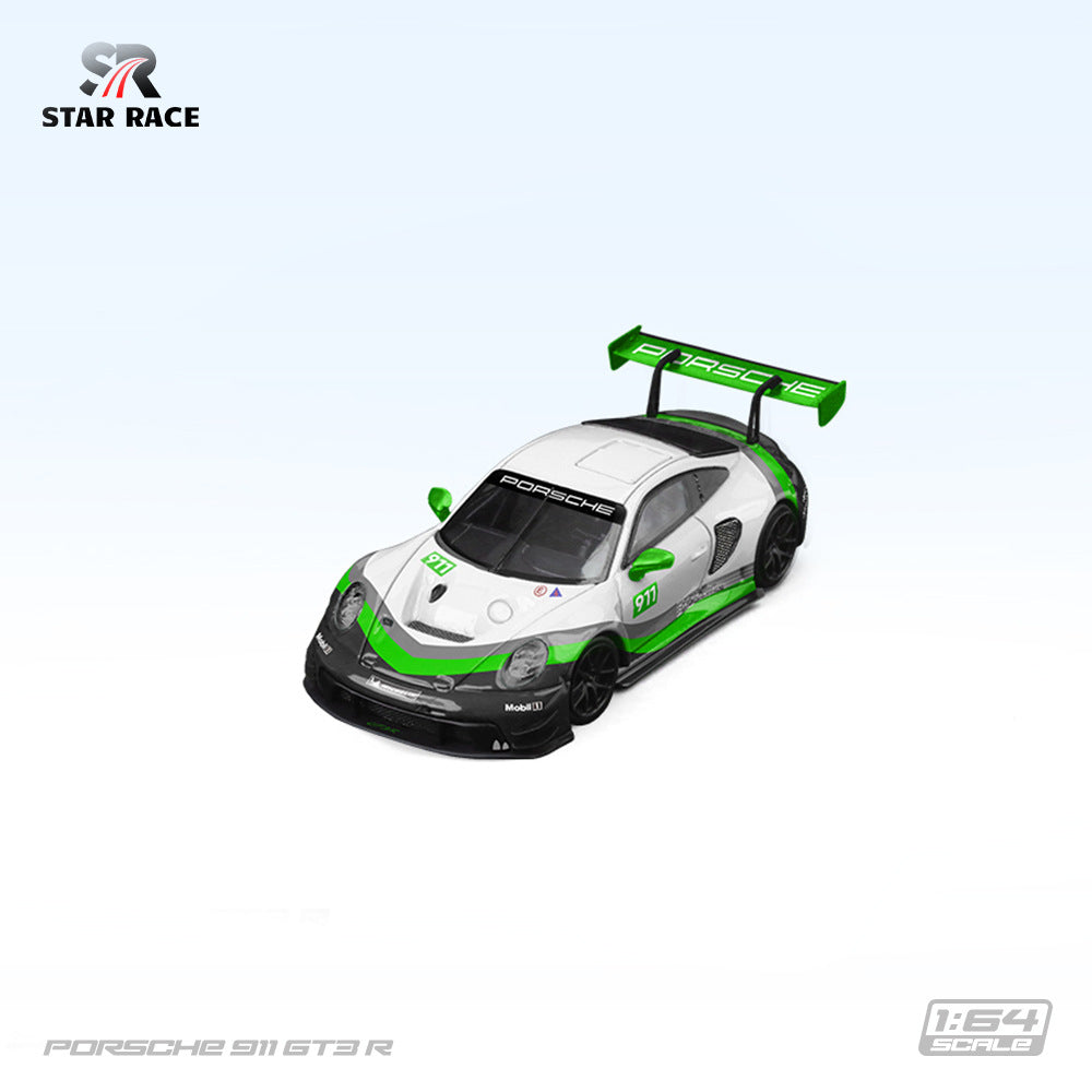 SR 1:64 STAR RACE 保時捷911 GT3 賽車 合金汽車模型-CASEZONE