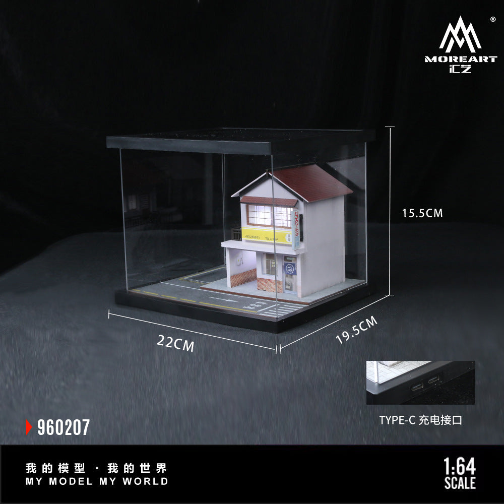 匯藝MoreArt1:64 街邊場景燈光拼裝系列07款仿真模型-CASEZONE