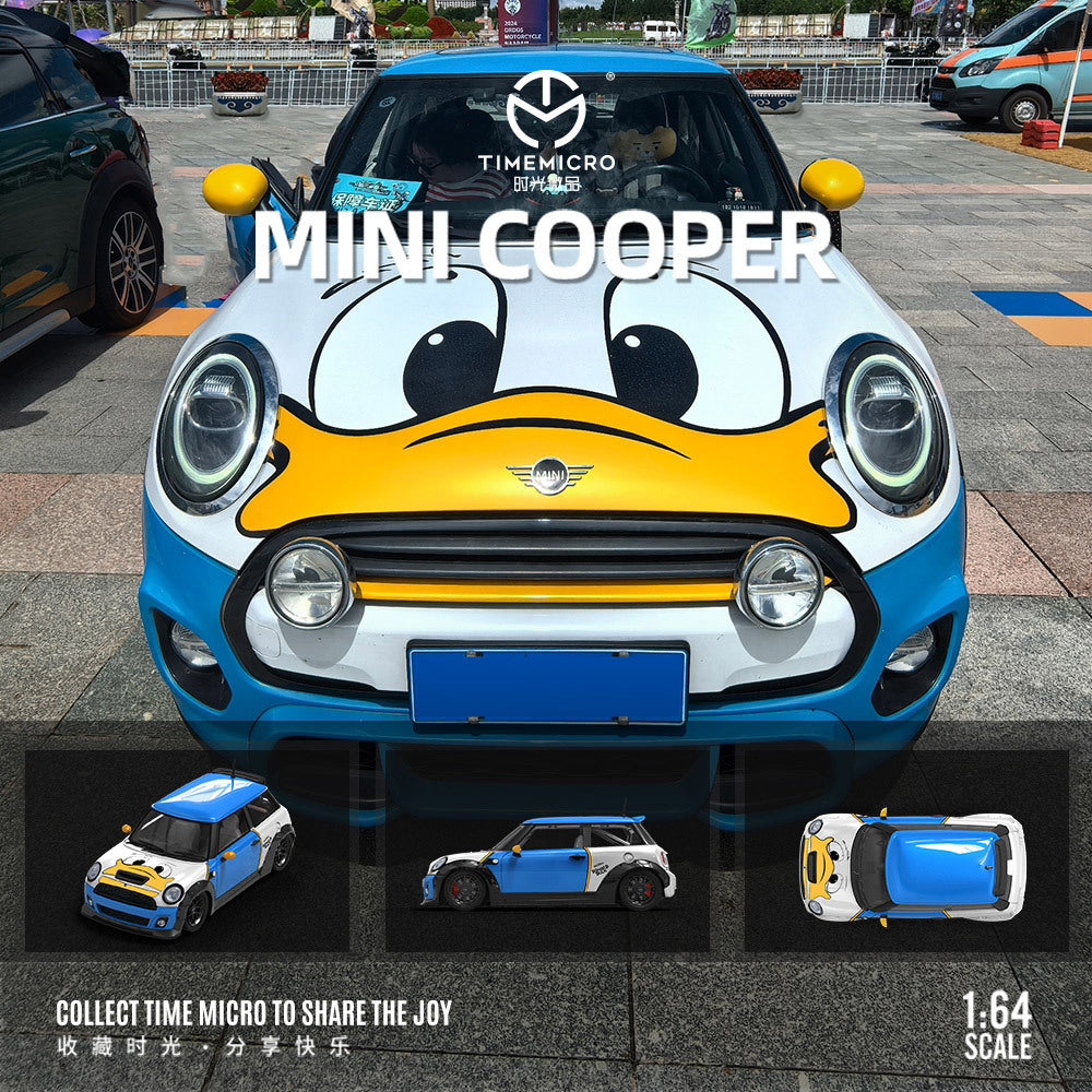 時光1:64 寶馬MINI COOPER 唐老鴨 仿真合金汽車模型-CASEZONE