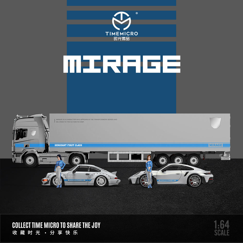 TM 1:64 保時捷964 992 斯堪尼亞貨櫃車幻影系列仿真合金車模-CASEZONE