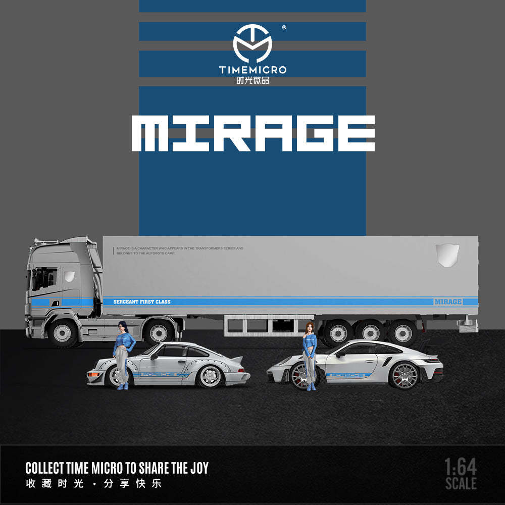 TM 1:64 保時捷964 992 斯堪尼亞貨櫃車幻影系列仿真合金車模-CASEZONE