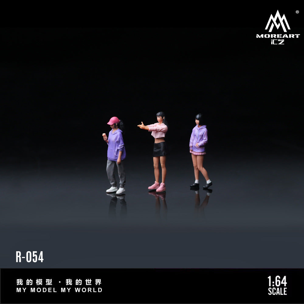 MoreArt1:64  俏皮少女人偶套裝仿真樹脂模型-CASEZONE