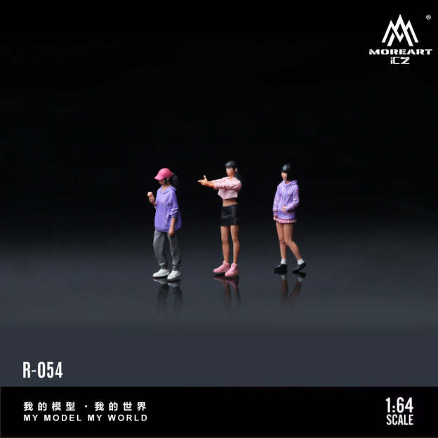 MoreArt1:64  俏皮少女人偶套裝仿真樹脂模型-CASEZONE