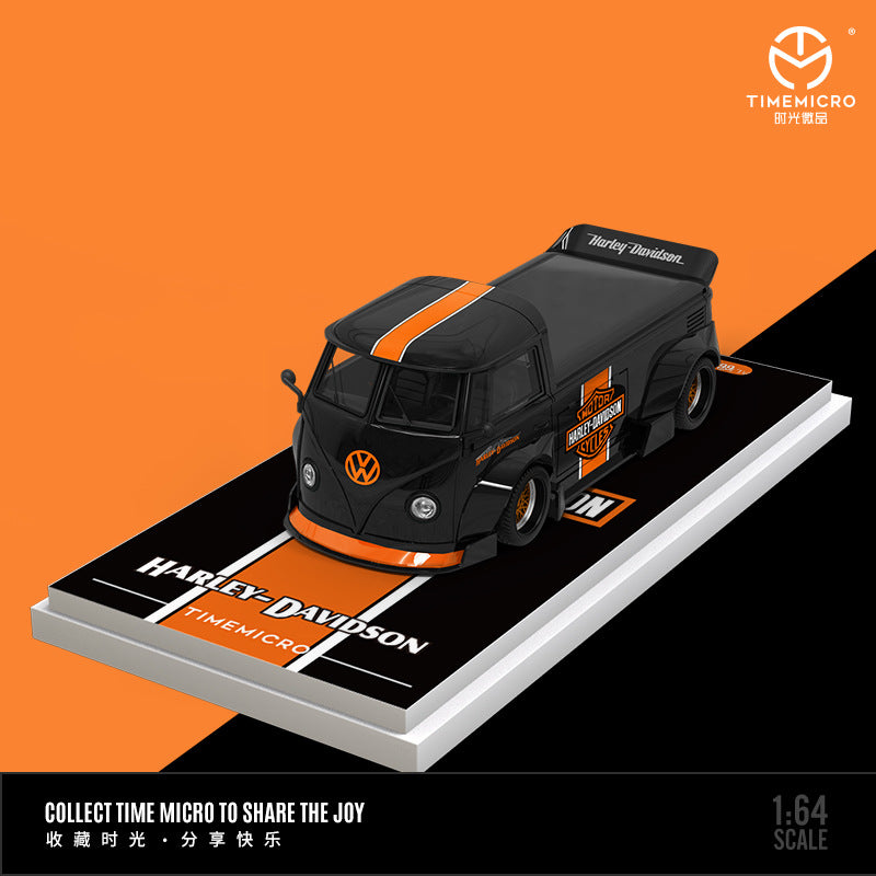 TimeMicro & MoreArt 1:64 大衆T1皮卡哈雷系列仿真汽車模型-CASEZONE