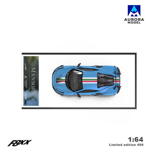 AM 法拉利邁莎銳F8XX 金屬透明紅& babyblue&金屬變色龍合金車模型-CASEZONE