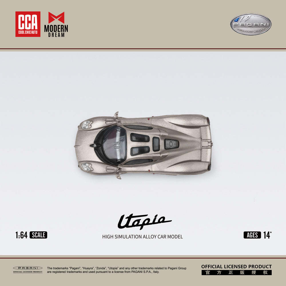 ModernDream+CCA聯名1:64 帕加尼烏托邦素色仿真合金汽車模型-CASEZONE