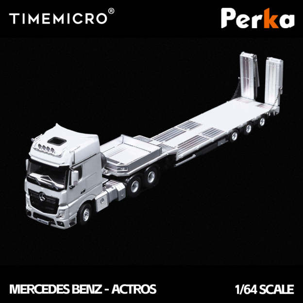 TimeMicro & Perka 聯名款 1:64 拖板運輸車 仿真合金汽車模型-CASEZONE
