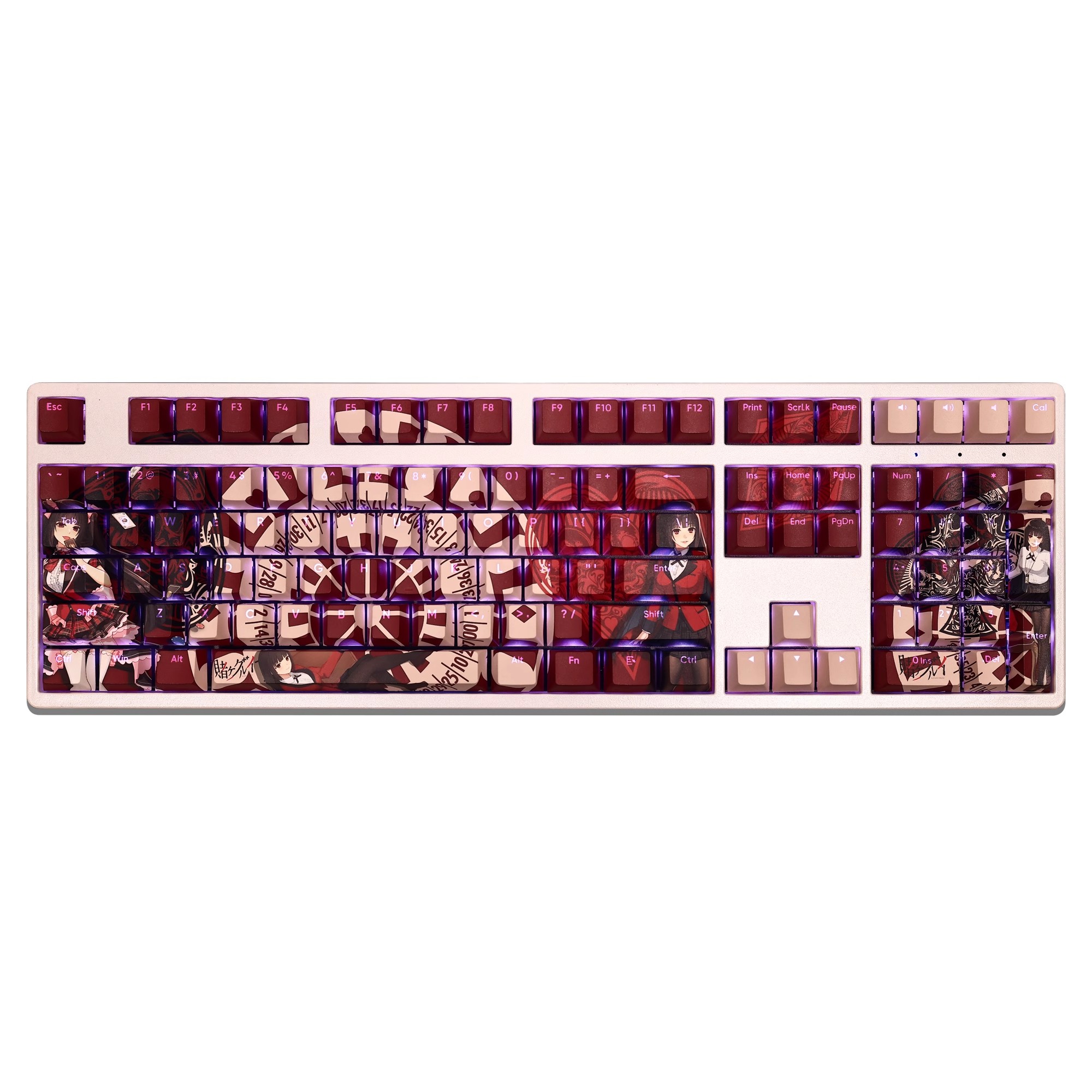 蛇喰夢子透光RGB108鍵標準配列衛星軸鍵帽-CASEZONE
