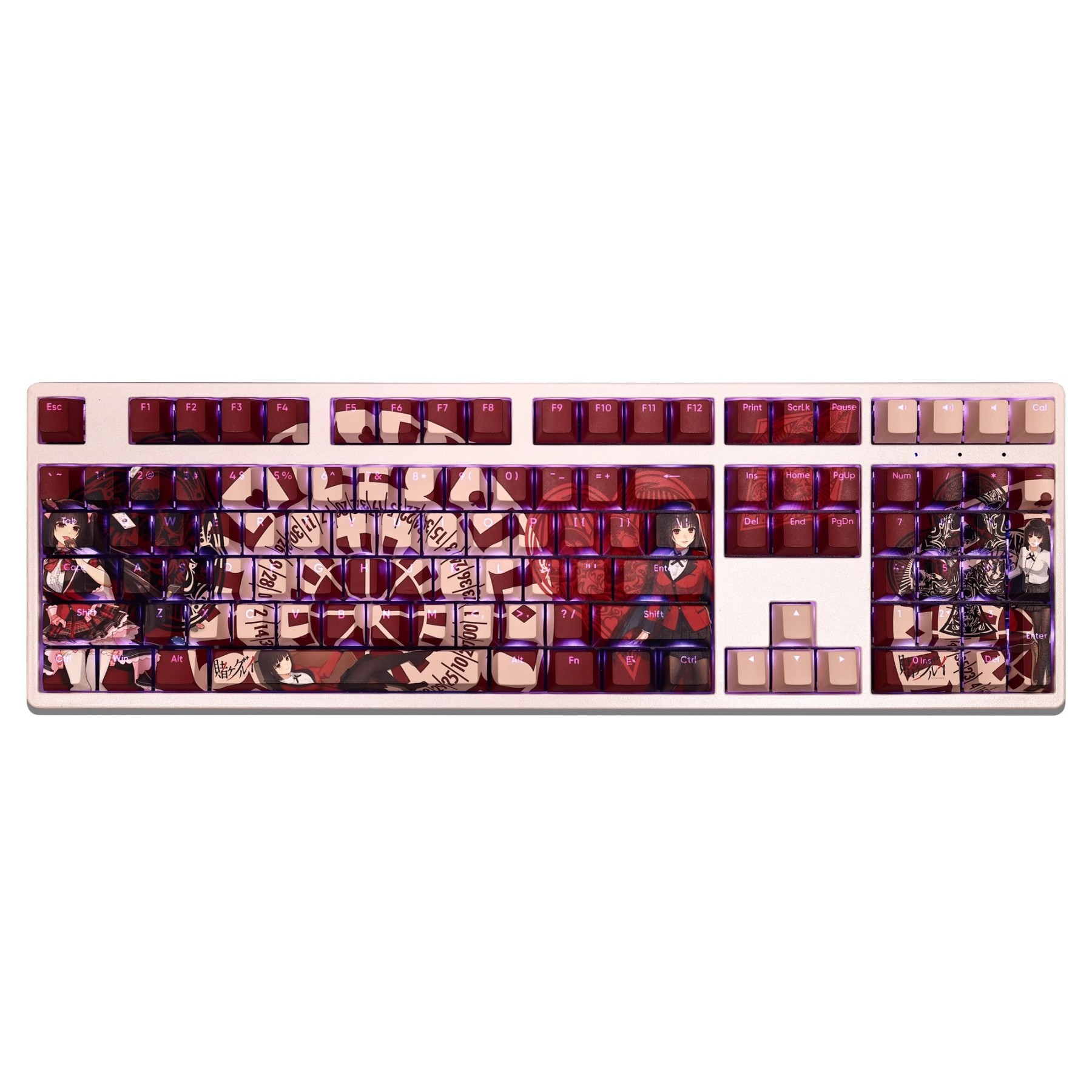 蛇喰夢子透光RGB108鍵標準配列衛星軸鍵帽-CASEZONE