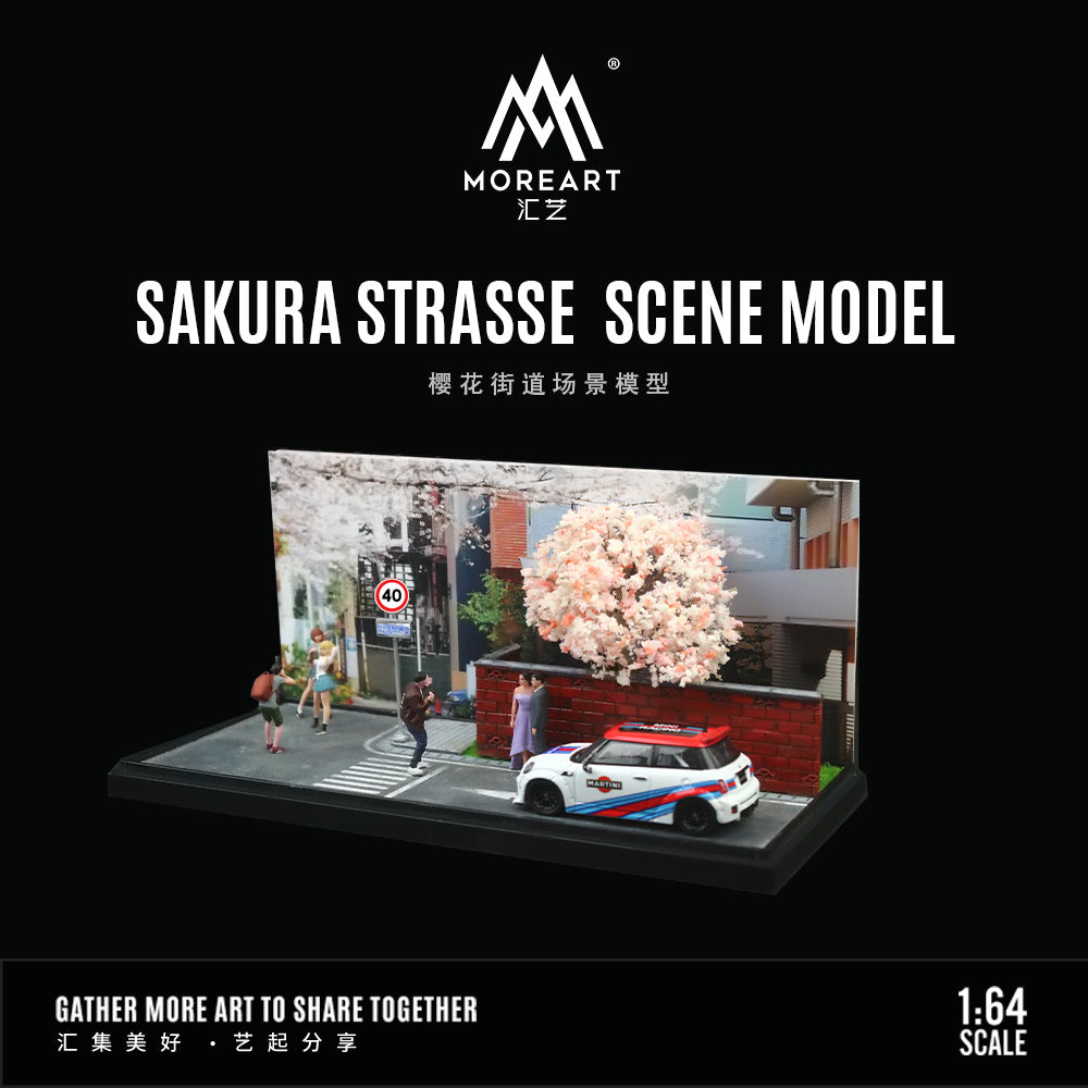 MoreArt1:64 櫻花街道手工場景模型-CASEZONE
