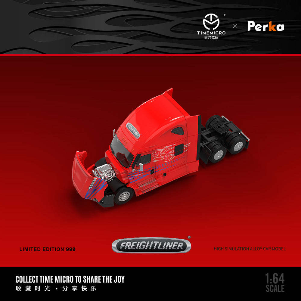 時光TimeMicro & Perka 聯名款 1:64 福萊納貨櫃車 合金車模型-CASEZONE
