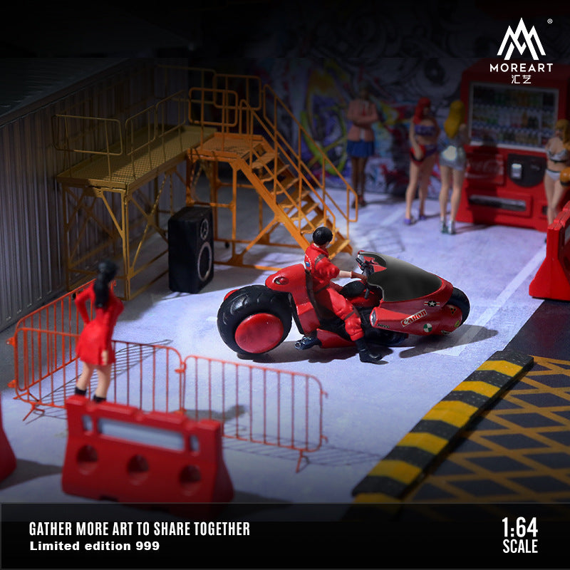 MoreArt1:64 阿基拉機車人偶 仿真樹脂模型-CASEZONE