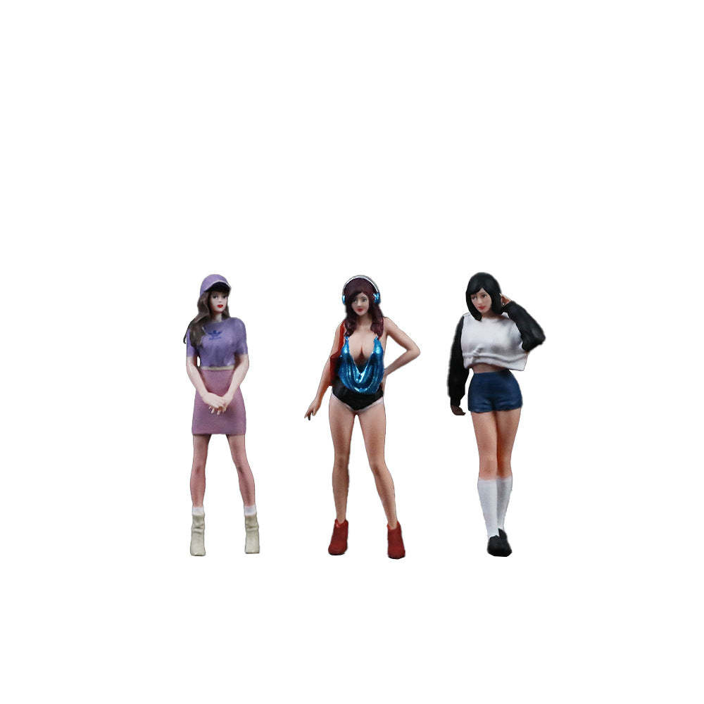 MoreArt1:64  都市靚女人偶套裝仿真樹脂模型 -CASEZONE