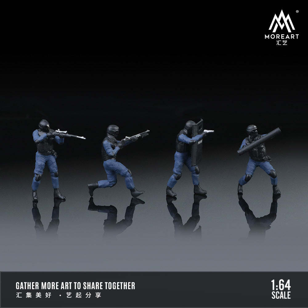 MoreArt 1:64 武裝警察人偶C套裝模型-CASEZONE