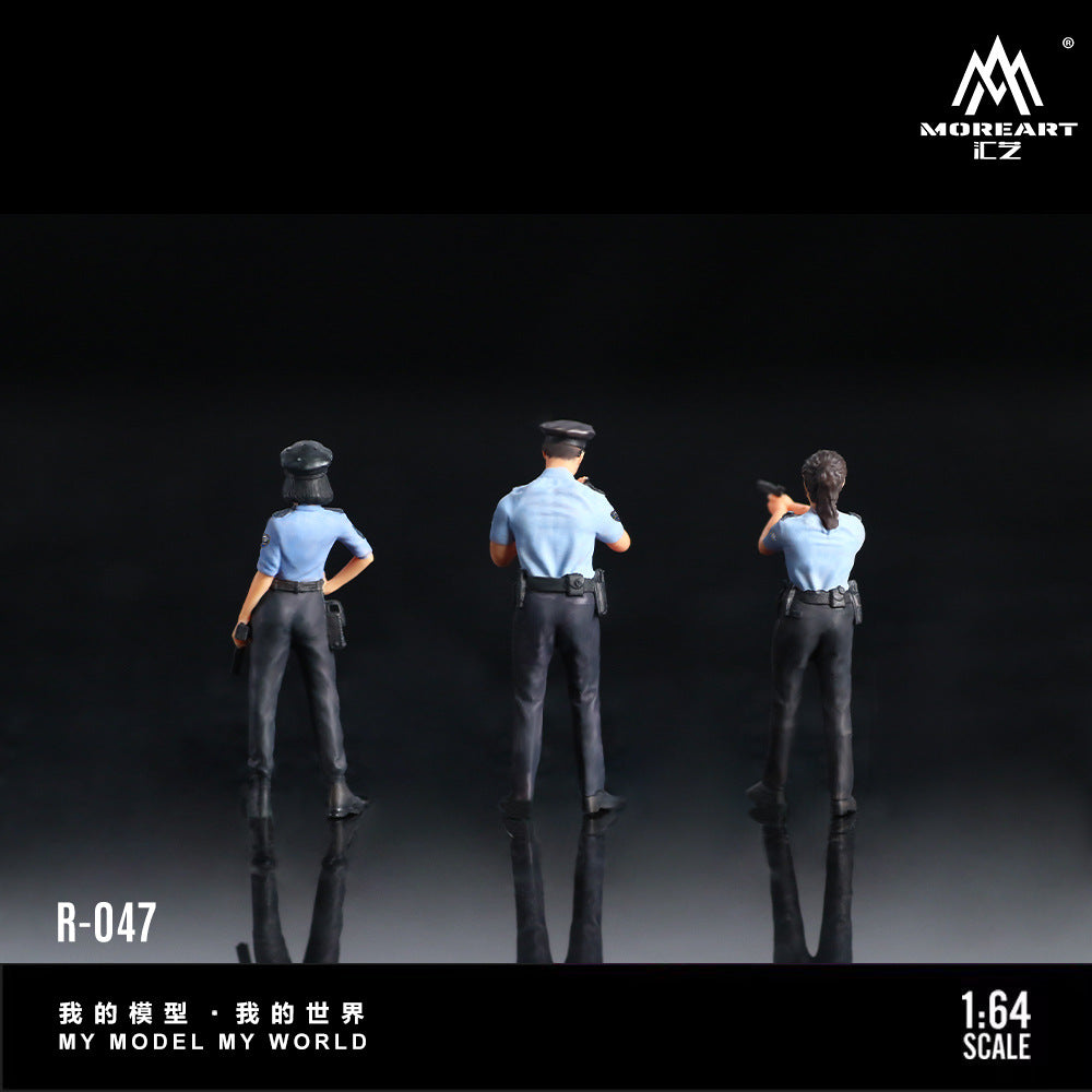MoreArt1:64  出勤警察人偶套裝仿真樹脂模型-CASEZONE