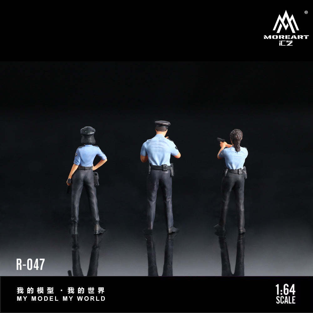 MoreArt1:64  出勤警察人偶套裝仿真樹脂模型-CASEZONE