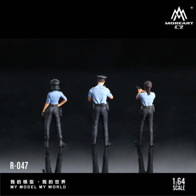 MoreArt1:64  出勤警察人偶套裝仿真樹脂模型-CASEZONE