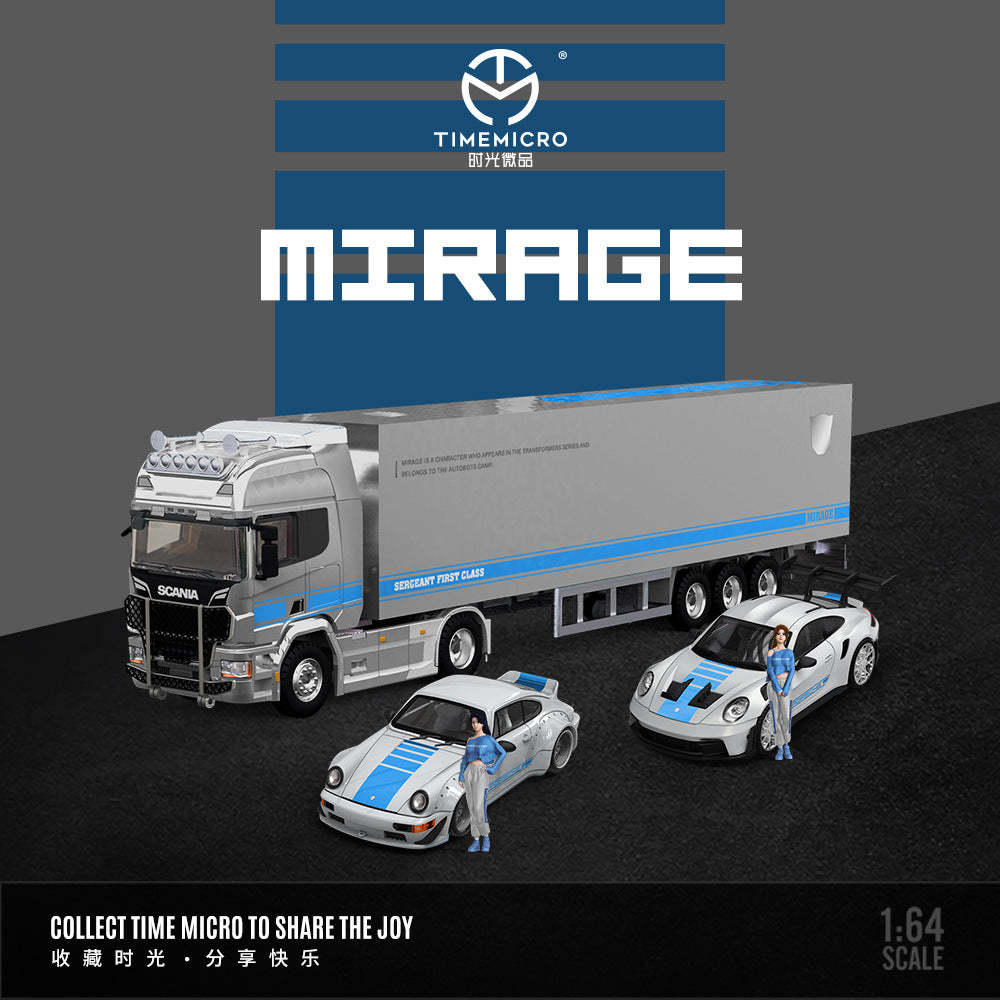 TM 1:64 保時捷964 992 斯堪尼亞貨櫃車幻影系列仿真合金車模-CASEZONE