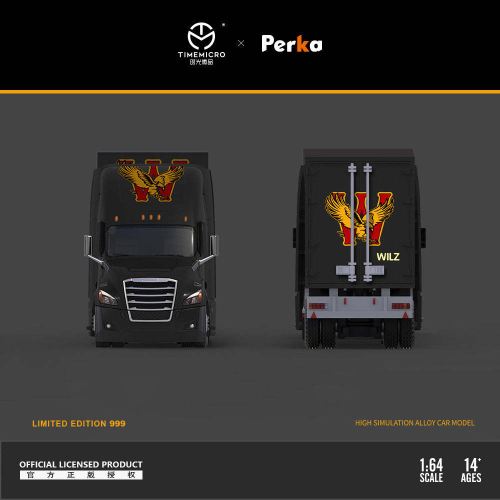 時光& Perka 聯名款 1:64 福萊納貨櫃車 仿真合金汽車模型